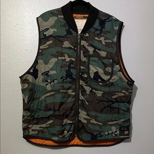 Denim & Supply Ralph Lauren Camo USA Flag Quilted Vest